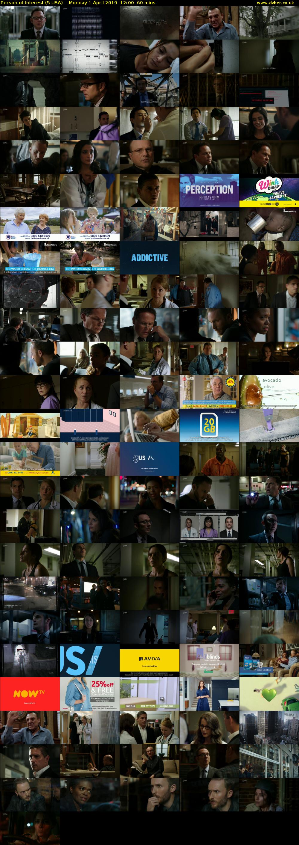 Person of Interest (5 USA) Monday 1 April 2019 12:00 - 13:00