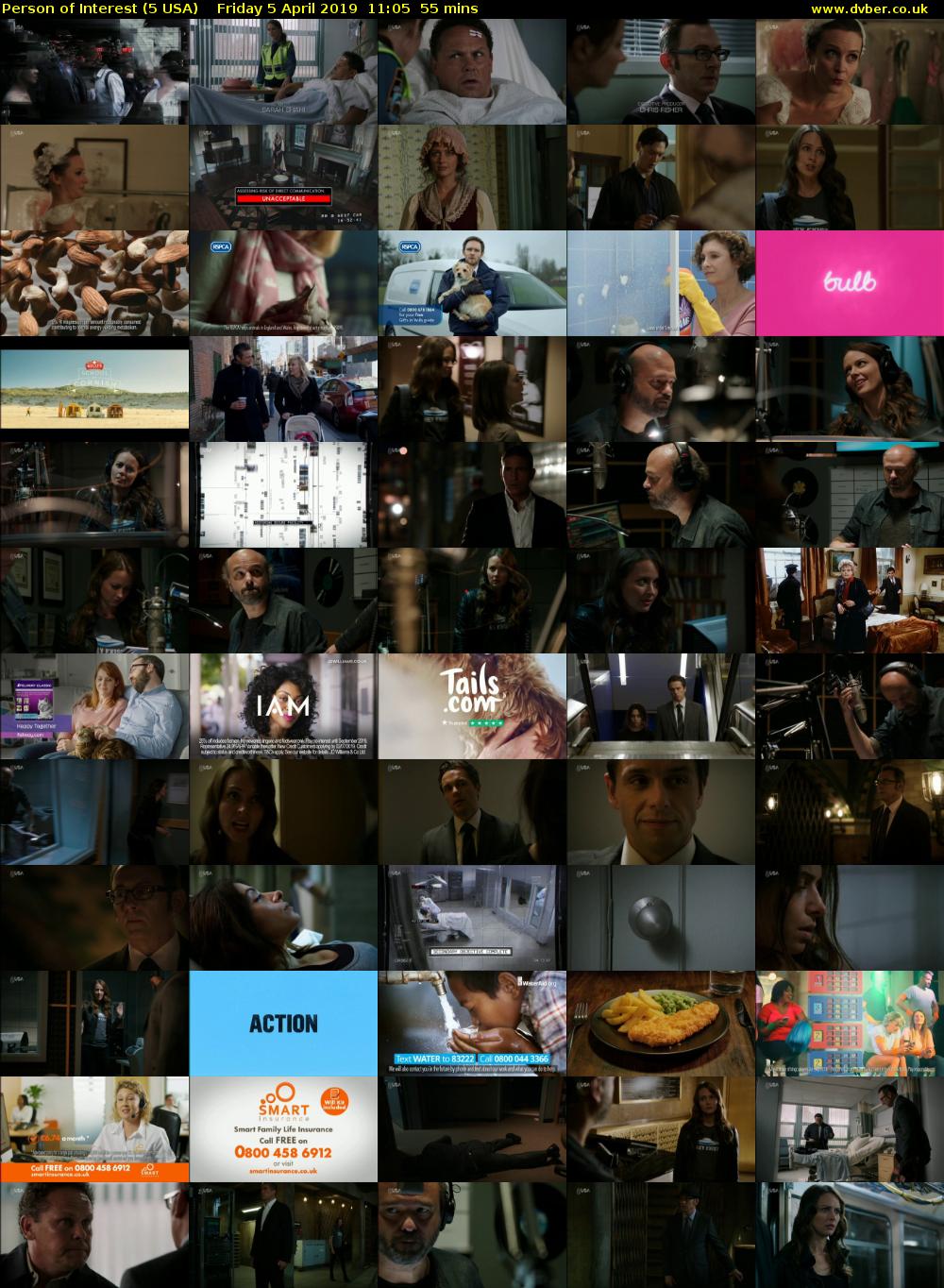 Person of Interest (5 USA) Friday 5 April 2019 11:05 - 12:00