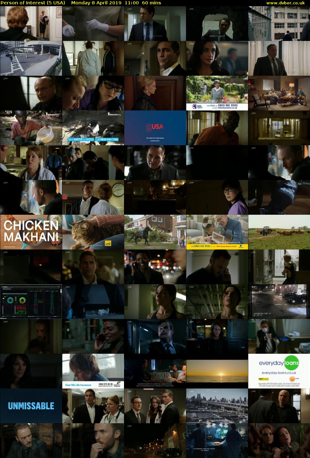Person of Interest (5 USA) Monday 8 April 2019 11:00 - 12:00