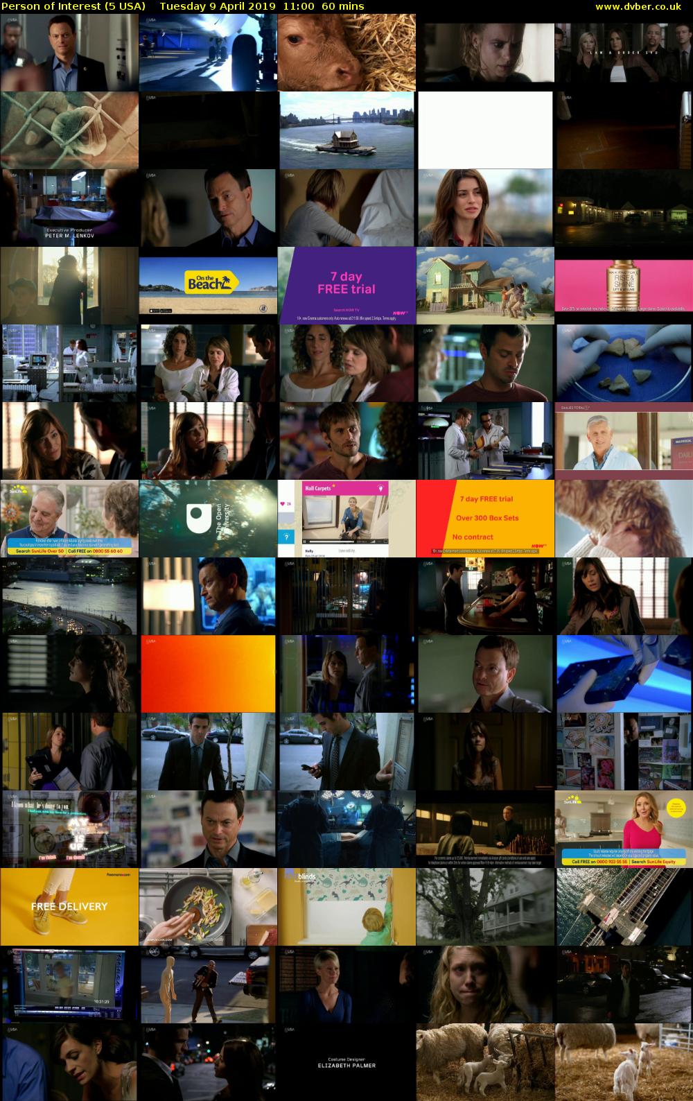 Person of Interest (5 USA) Tuesday 9 April 2019 11:00 - 12:00