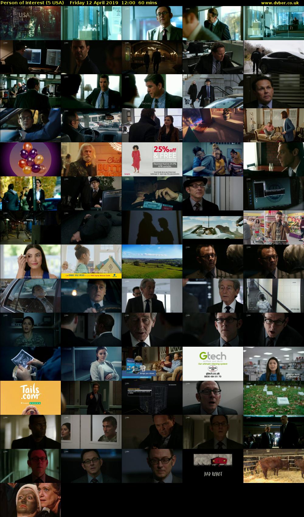 Person of Interest (5 USA) Friday 12 April 2019 12:00 - 13:00