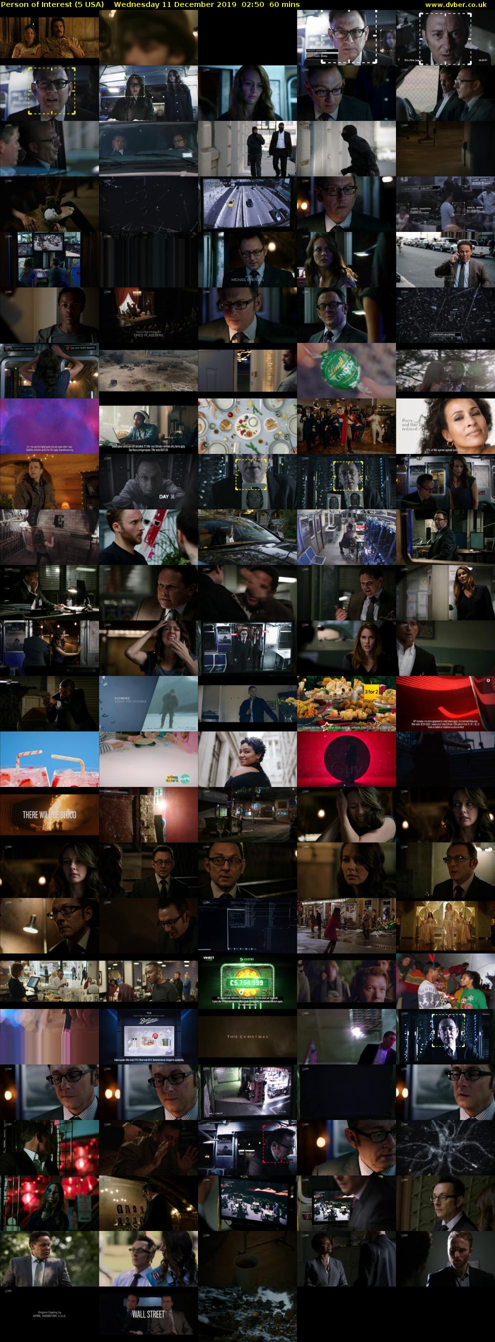 Person of Interest (5 USA) Wednesday 11 December 2019 02:50 - 03:50