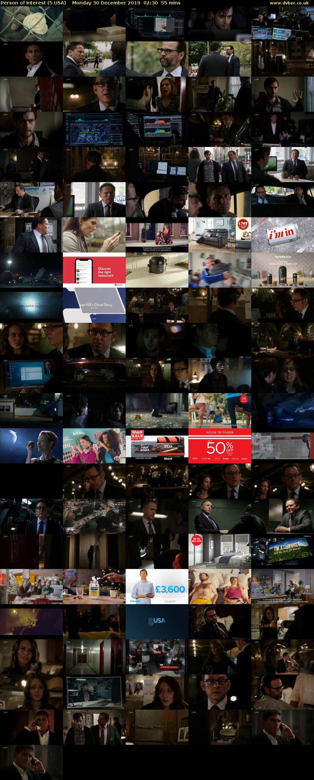 Person of Interest (5 USA) Monday 30 December 2019 02:30 - 03:25