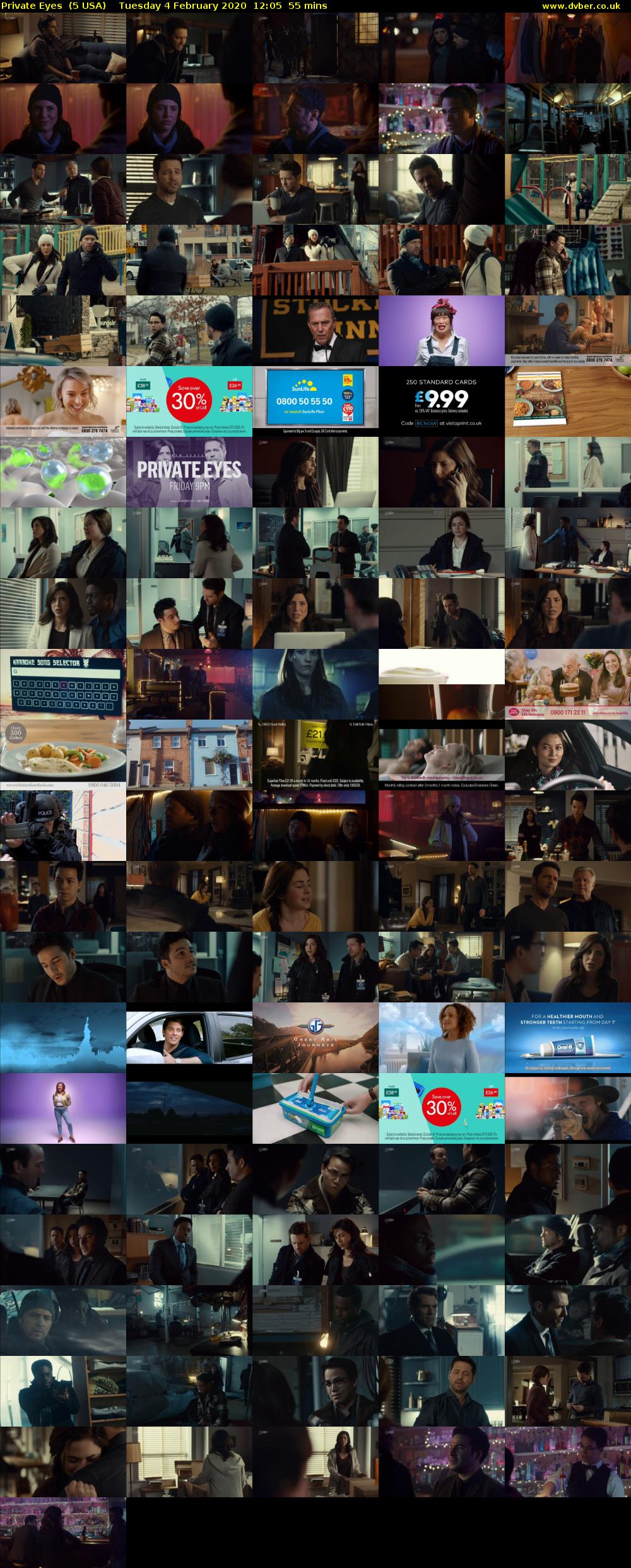 Private Eyes  (5 USA) Tuesday 4 February 2020 12:05 - 13:00