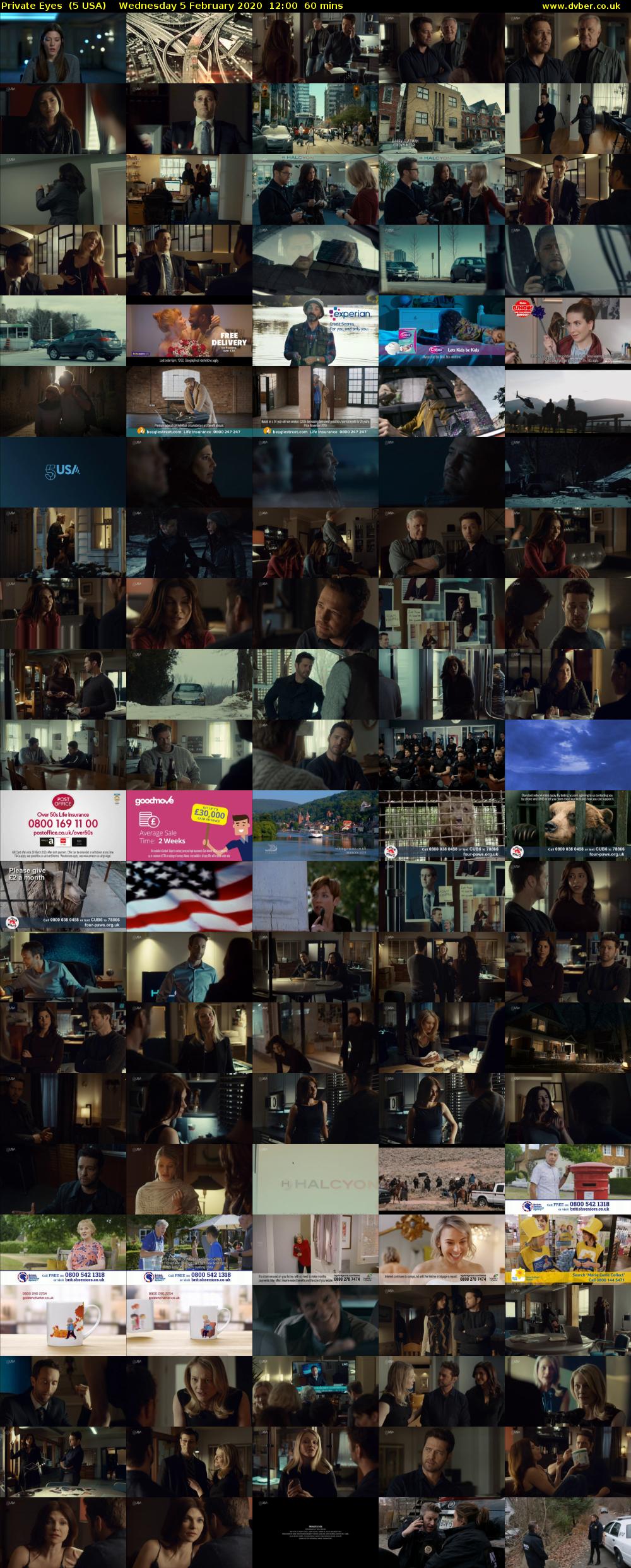 Private Eyes  (5 USA) Wednesday 5 February 2020 12:00 - 13:00