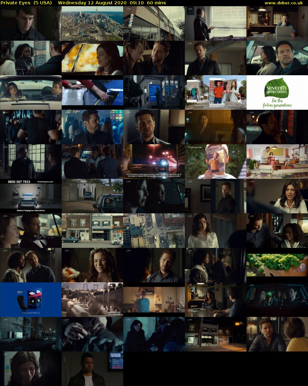 Private Eyes  (5 USA) Wednesday 12 August 2020 09:10 - 10:10