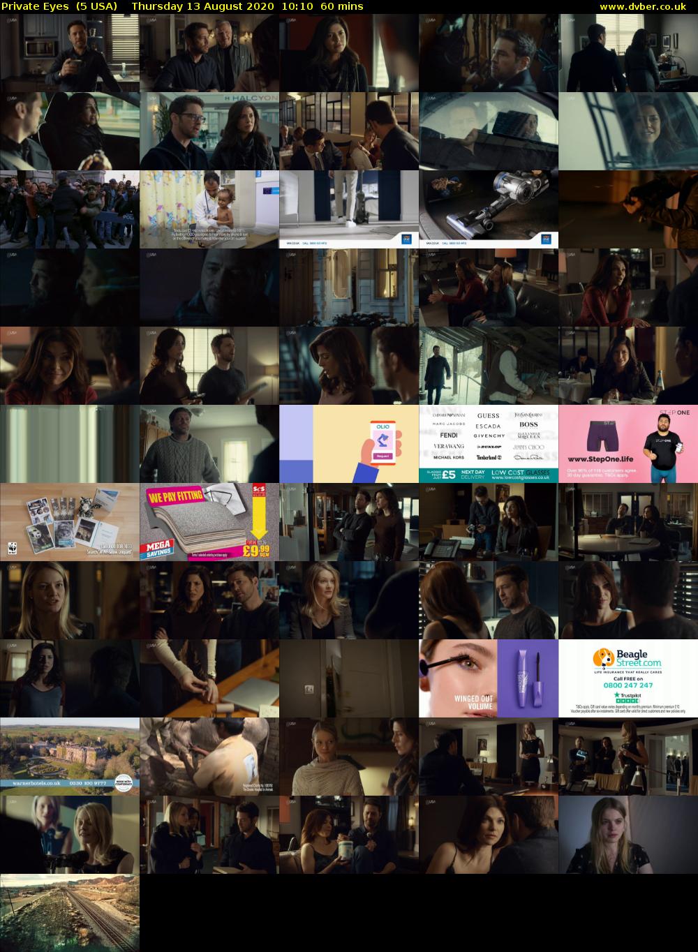 Private Eyes  (5 USA) Thursday 13 August 2020 10:10 - 11:10