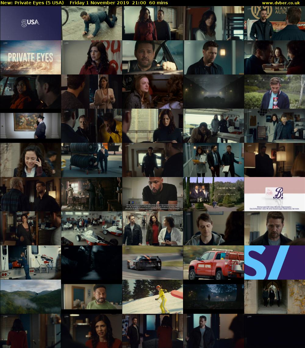 Private Eyes (5 USA) Friday 1 November 2019 21:00 - 22:00