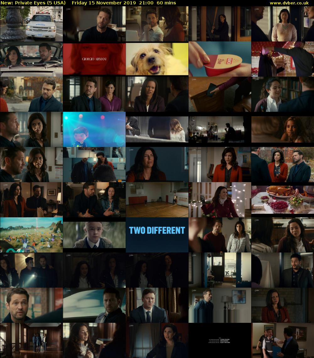 Private Eyes (5 USA) Friday 15 November 2019 21:00 - 22:00