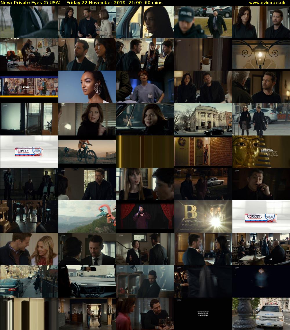 Private Eyes (5 USA) Friday 22 November 2019 21:00 - 22:00