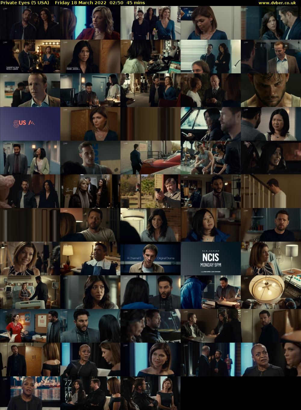 Private Eyes (5 USA) Friday 18 March 2022 02:50 - 03:35