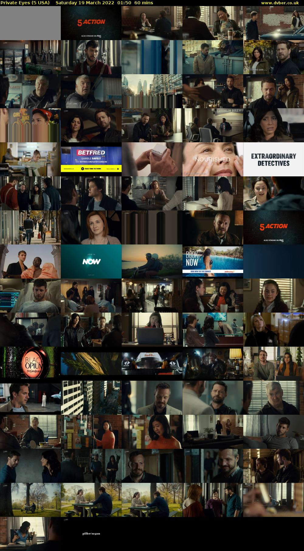 Private Eyes (5 USA) Saturday 19 March 2022 01:50 - 02:50