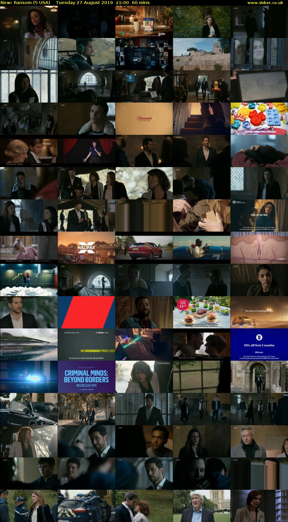 Ransom (5 USA) Tuesday 27 August 2019 21:00 - 22:00