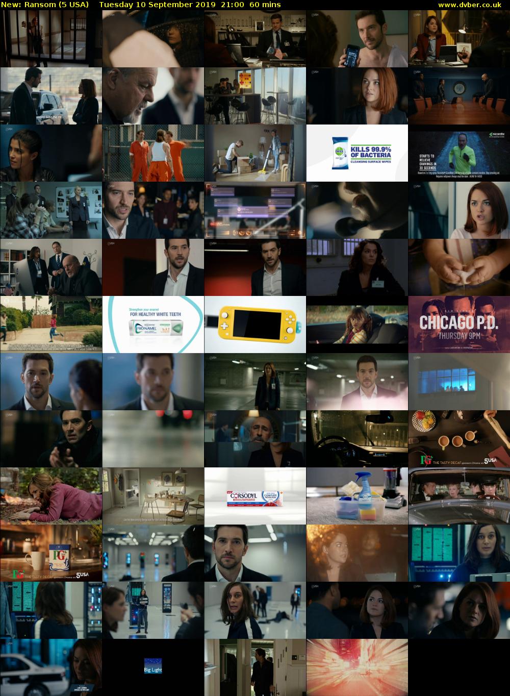 Ransom (5 USA) Tuesday 10 September 2019 21:00 - 22:00