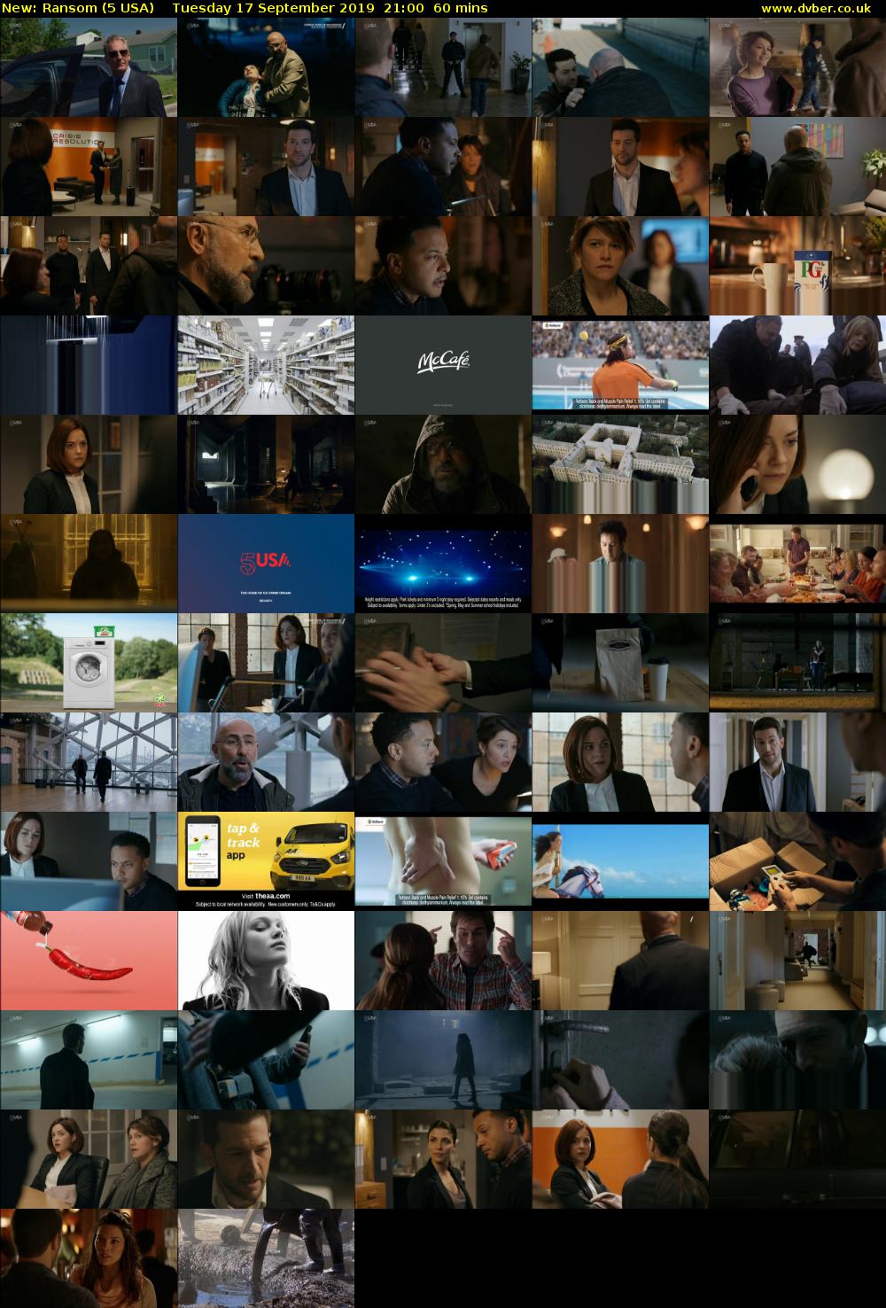 Ransom (5 USA) Tuesday 17 September 2019 21:00 - 22:00