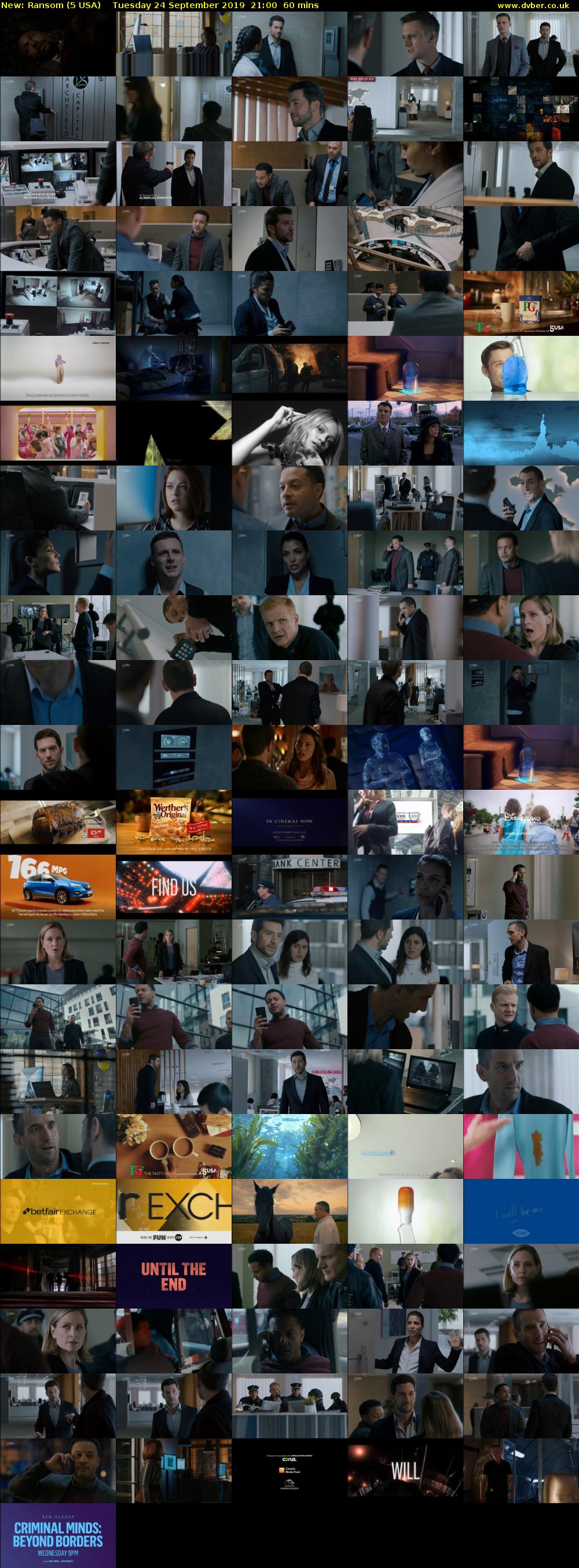 Ransom (5 USA) Tuesday 24 September 2019 21:00 - 22:00