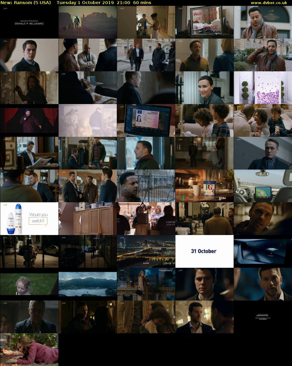 Ransom (5 USA) Tuesday 1 October 2019 21:00 - 22:00