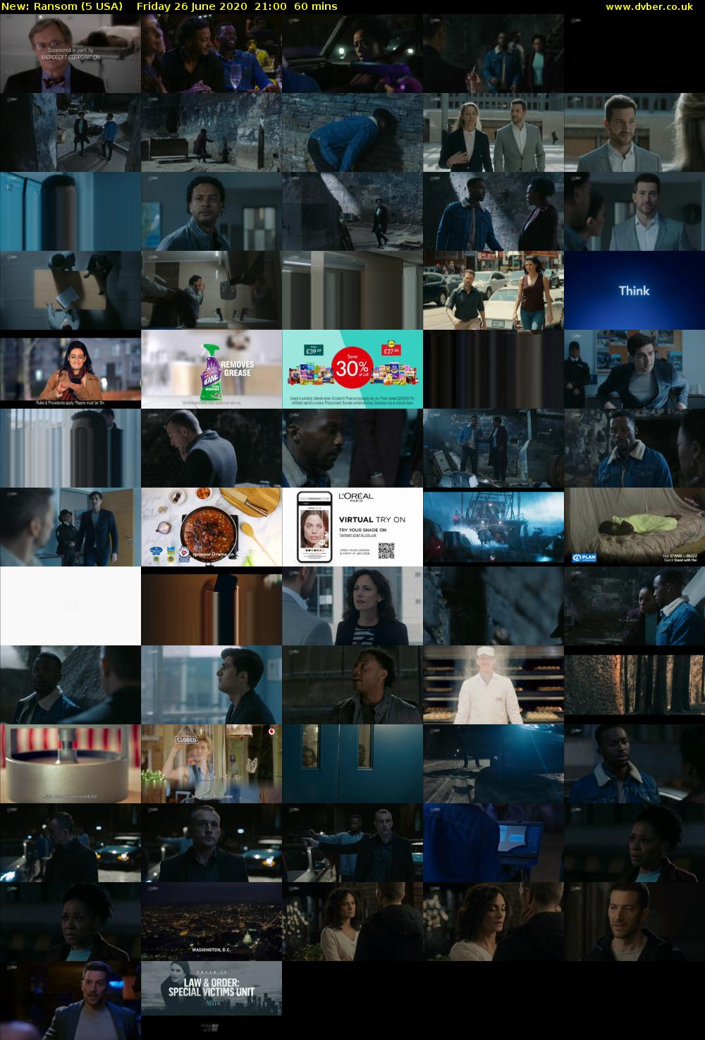 Ransom (5 USA) Friday 26 June 2020 21:00 - 22:00