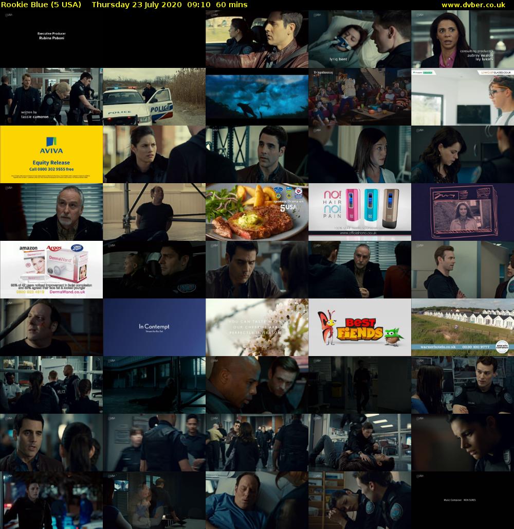 Rookie Blue (5 USA) Thursday 23 July 2020 09:10 - 10:10