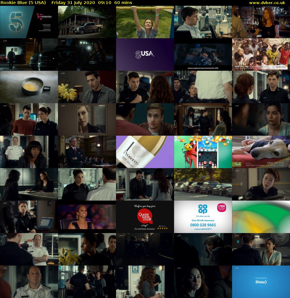 Rookie Blue (5 USA) Friday 31 July 2020 09:10 - 10:10