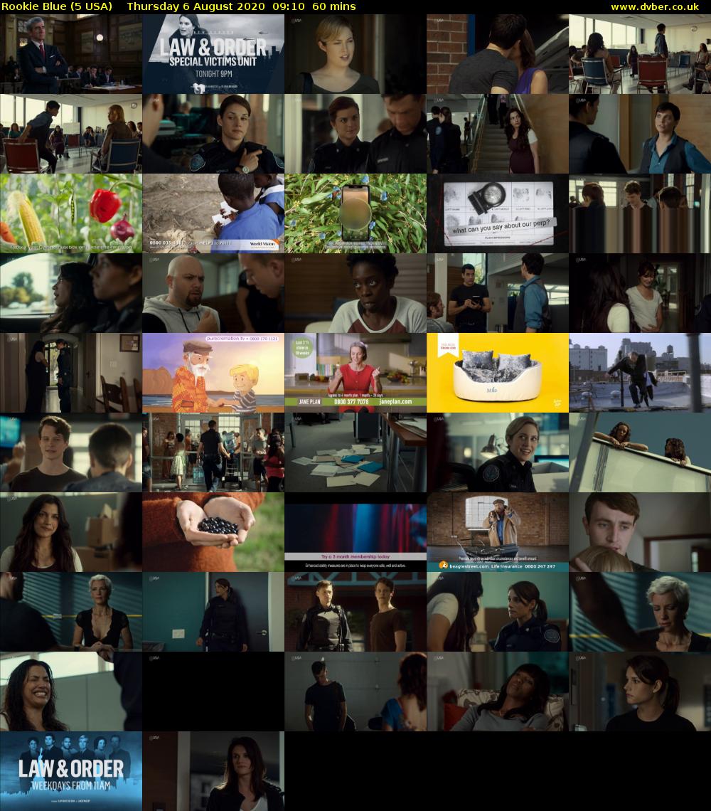 Rookie Blue (5 USA) Thursday 6 August 2020 09:10 - 10:10