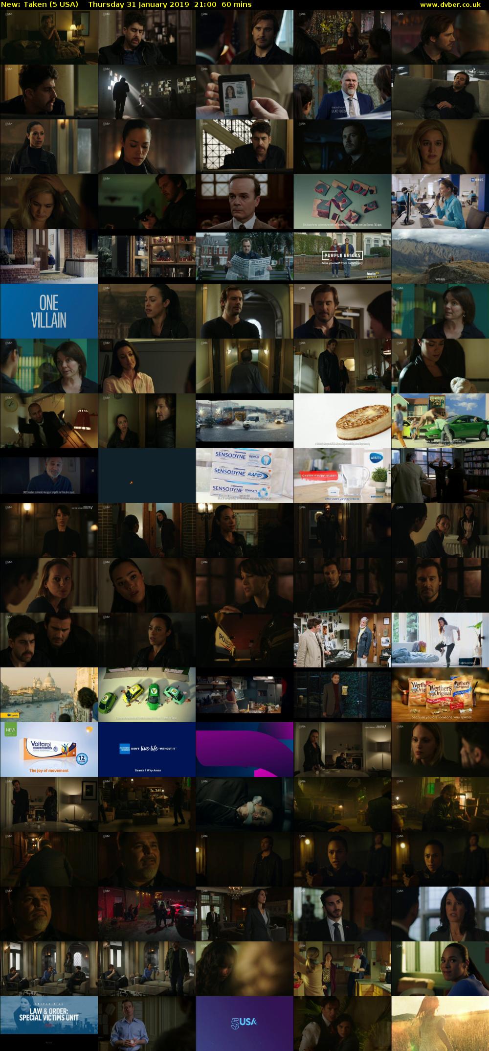 Taken (5 USA) Thursday 31 January 2019 21:00 - 22:00