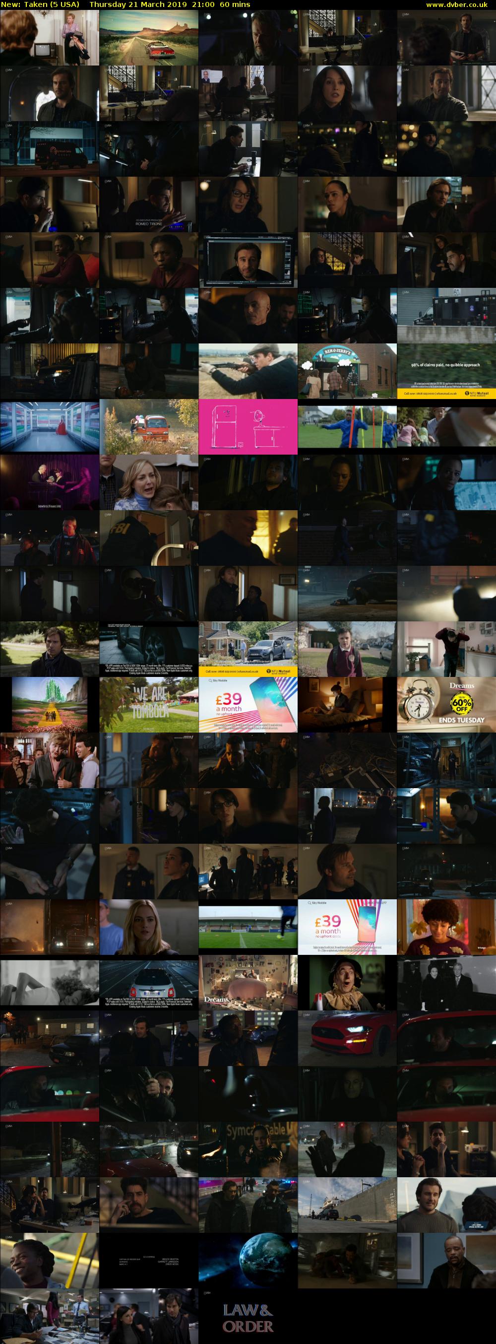 Taken (5 USA) Thursday 21 March 2019 21:00 - 22:00