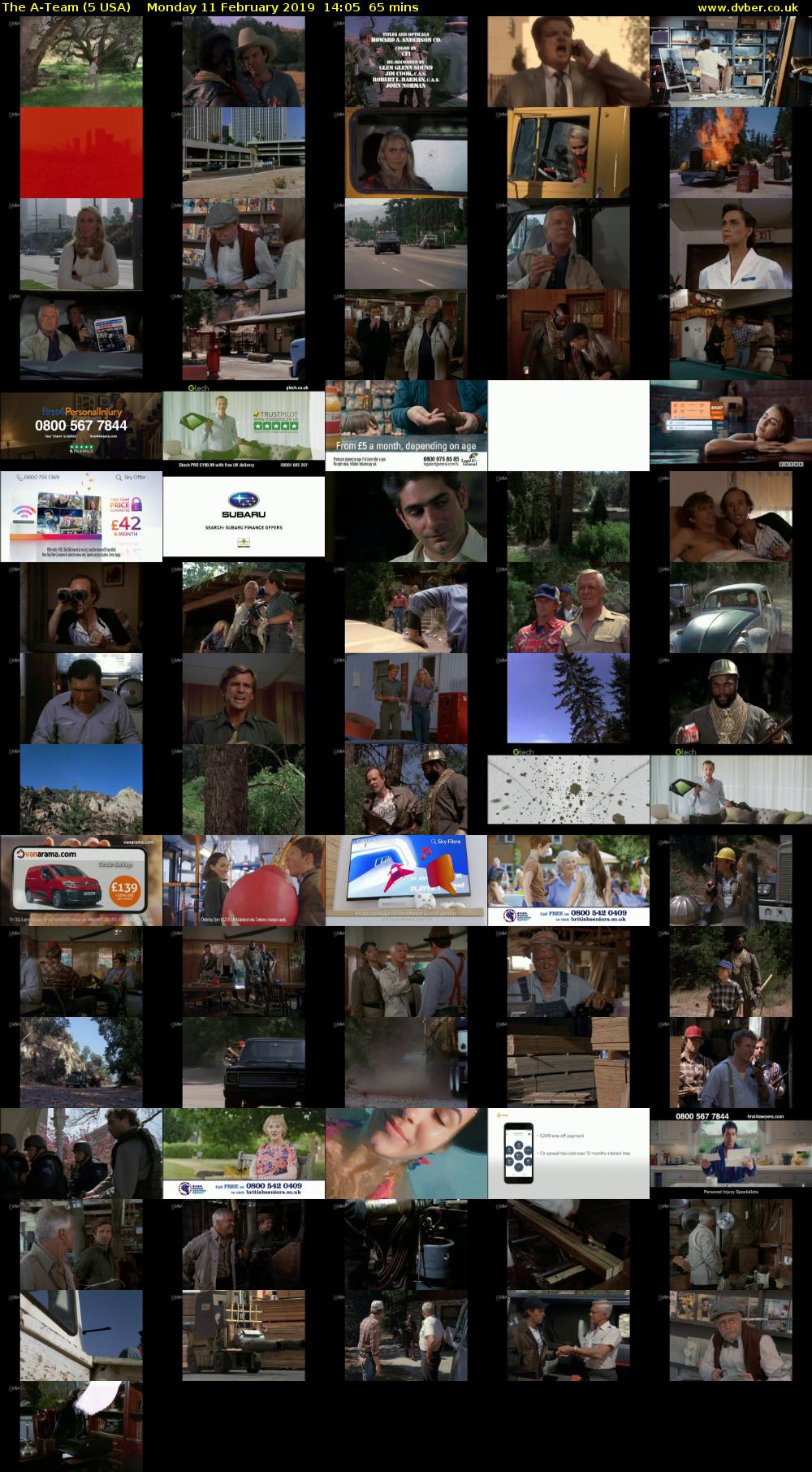 The A-Team (5 USA) Monday 11 February 2019 14:05 - 15:10