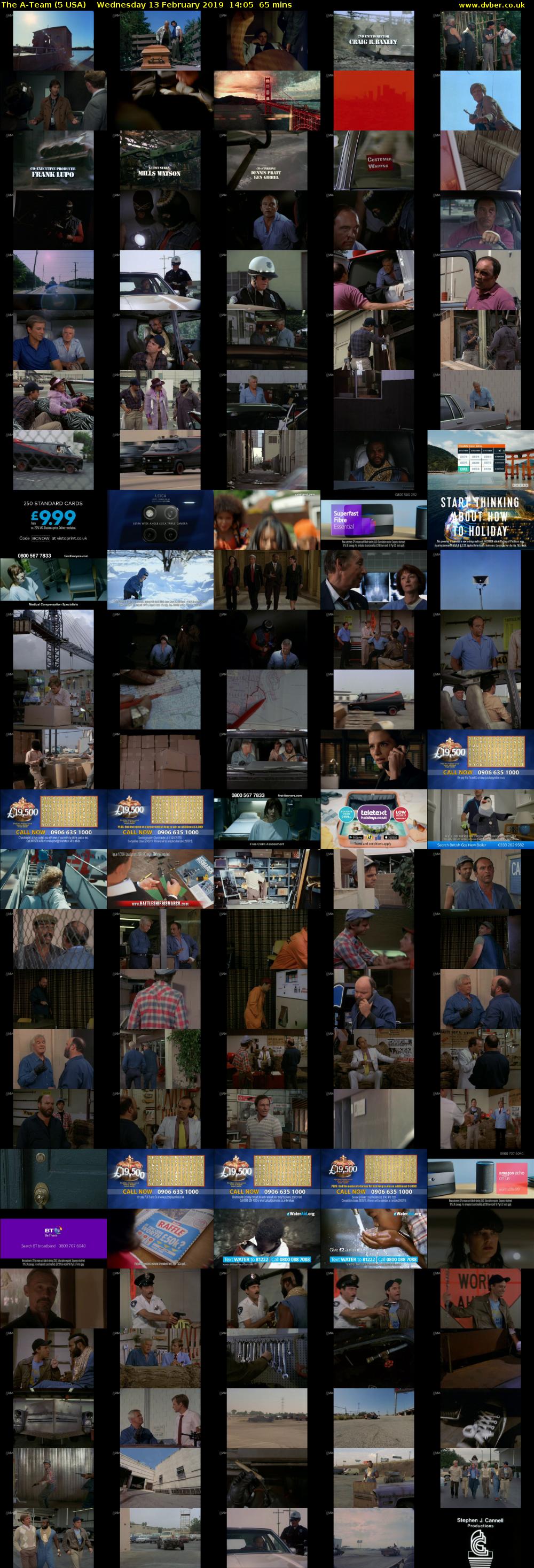 The A-Team (5 USA) Wednesday 13 February 2019 14:05 - 15:10