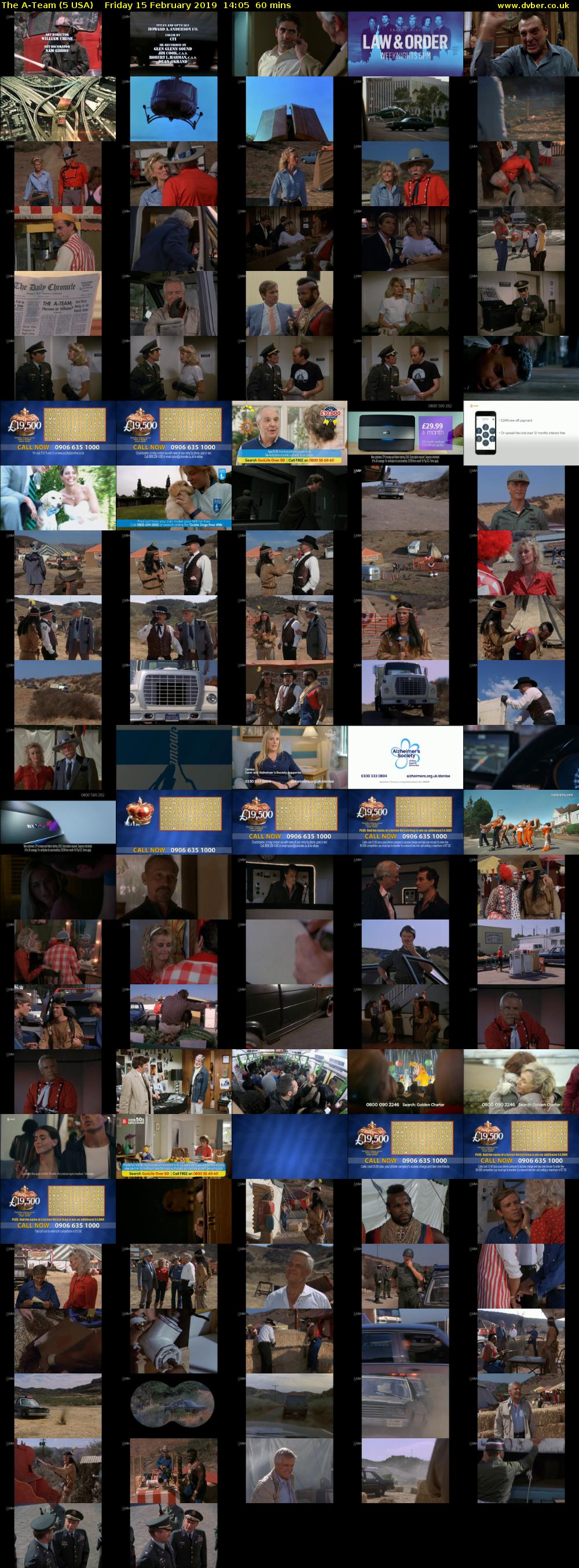 The A-Team (5 USA) Friday 15 February 2019 14:05 - 15:05