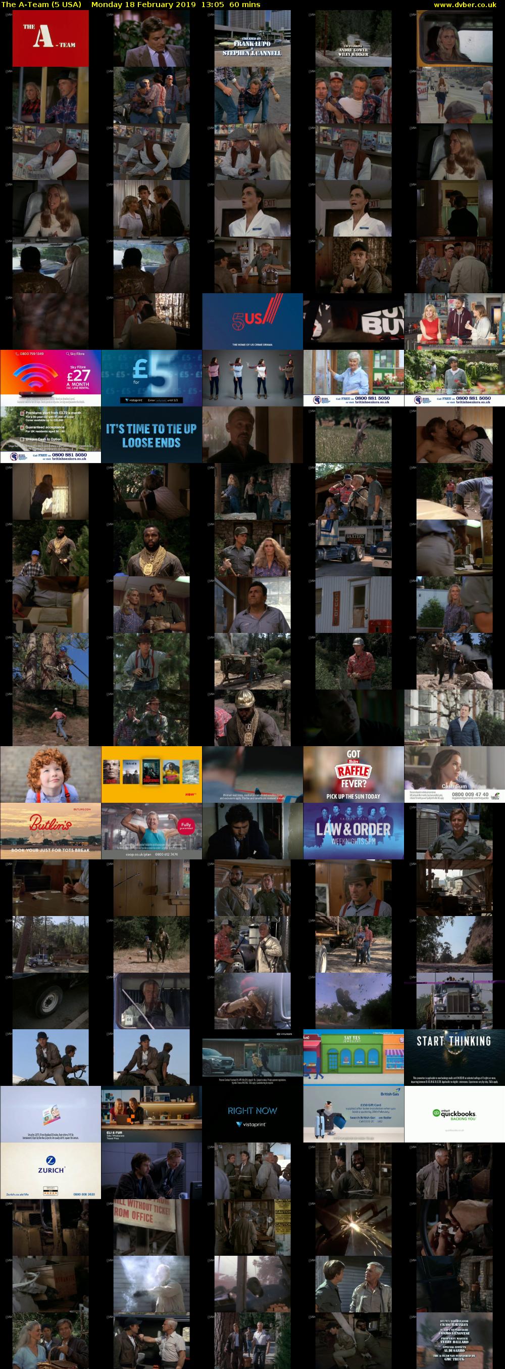 The A-Team (5 USA) Monday 18 February 2019 13:05 - 14:05