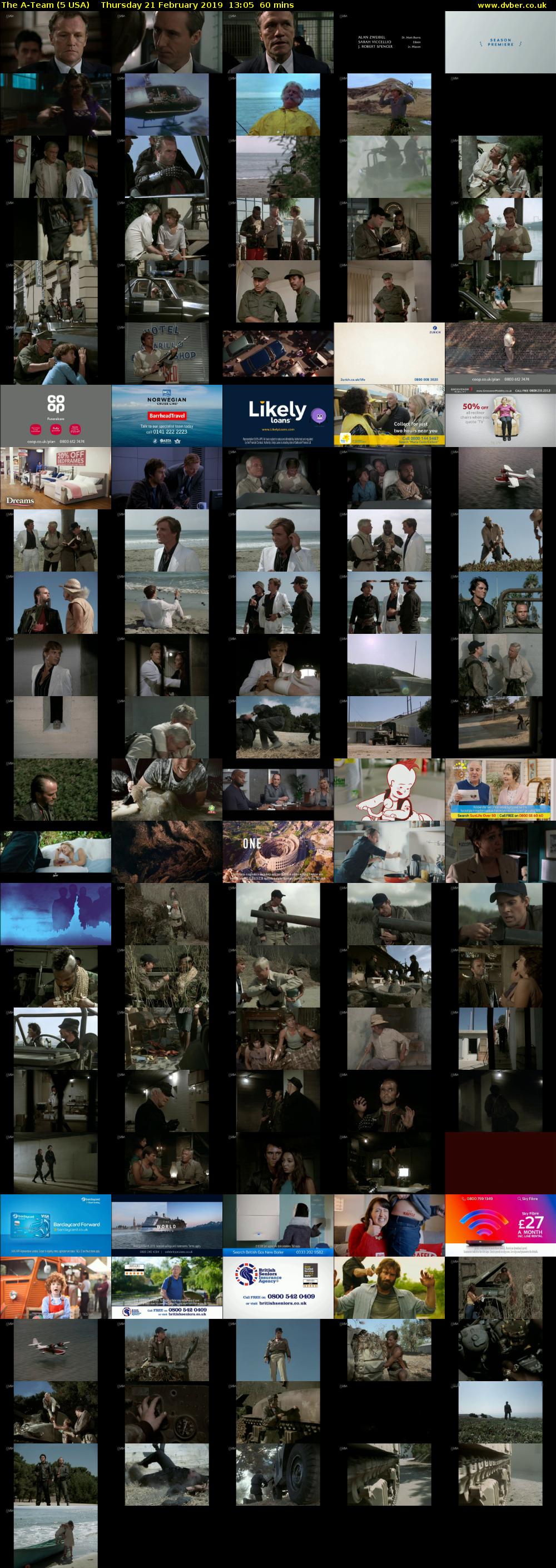 The A-Team (5 USA) Thursday 21 February 2019 13:05 - 14:05