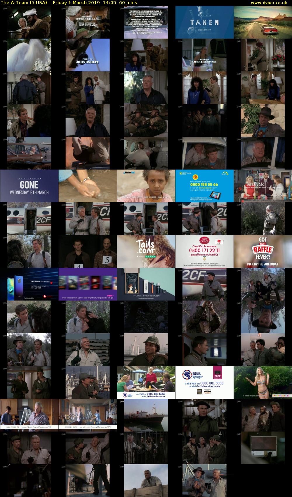 The A-Team (5 USA) Friday 1 March 2019 14:05 - 15:05