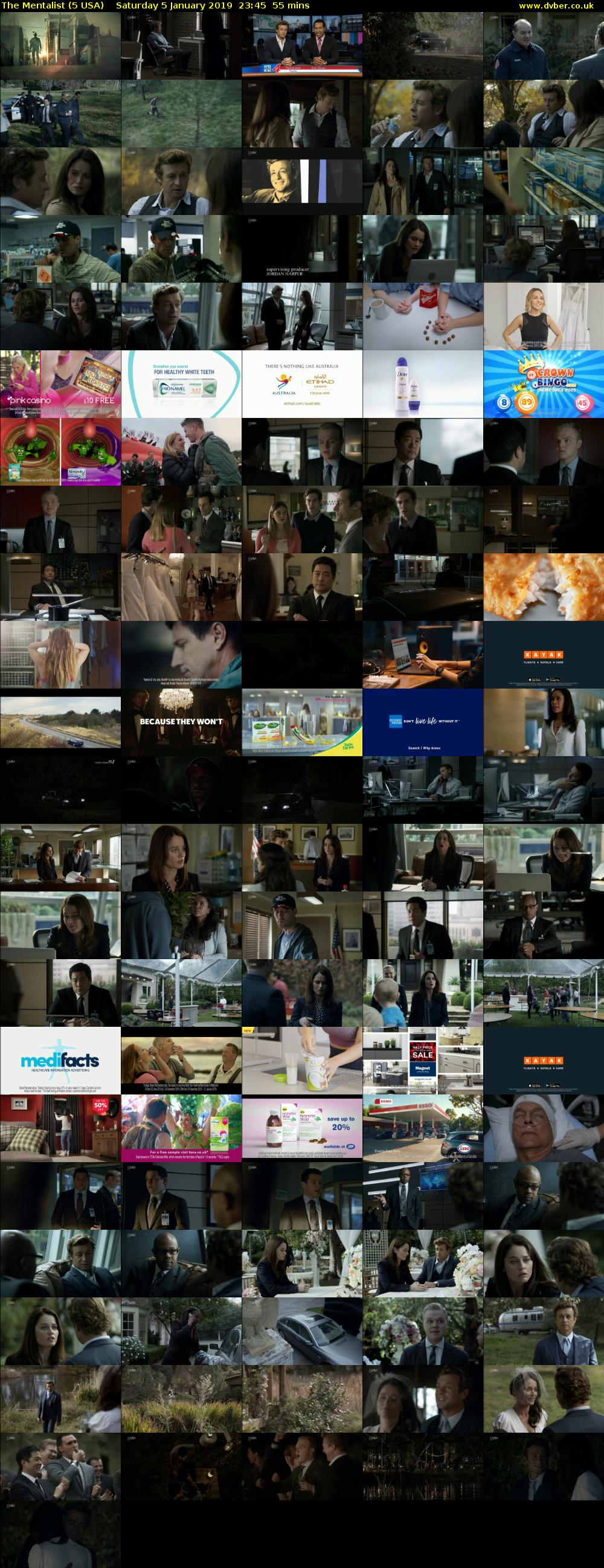 The Mentalist (5 USA) Saturday 5 January 2019 23:45 - 00:40