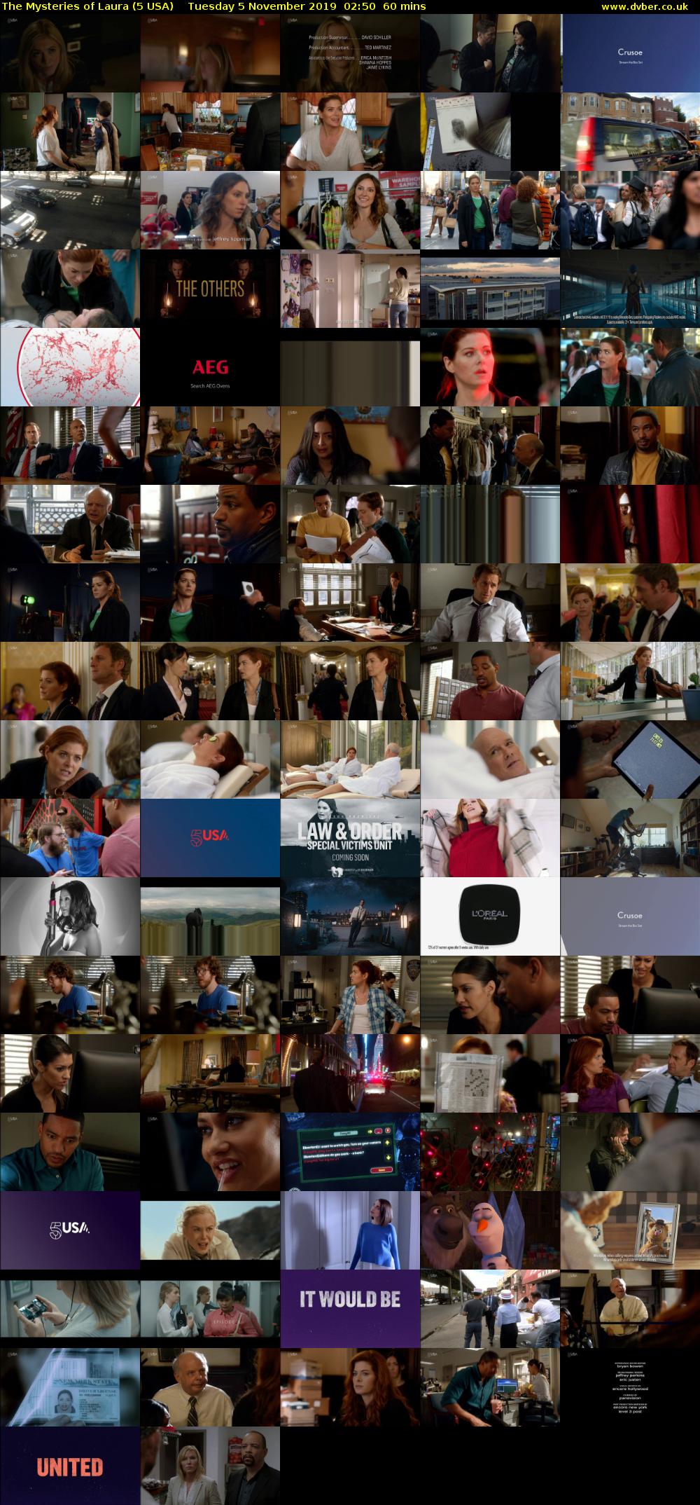 The Mysteries of Laura (5 USA) Tuesday 5 November 2019 02:50 - 03:50
