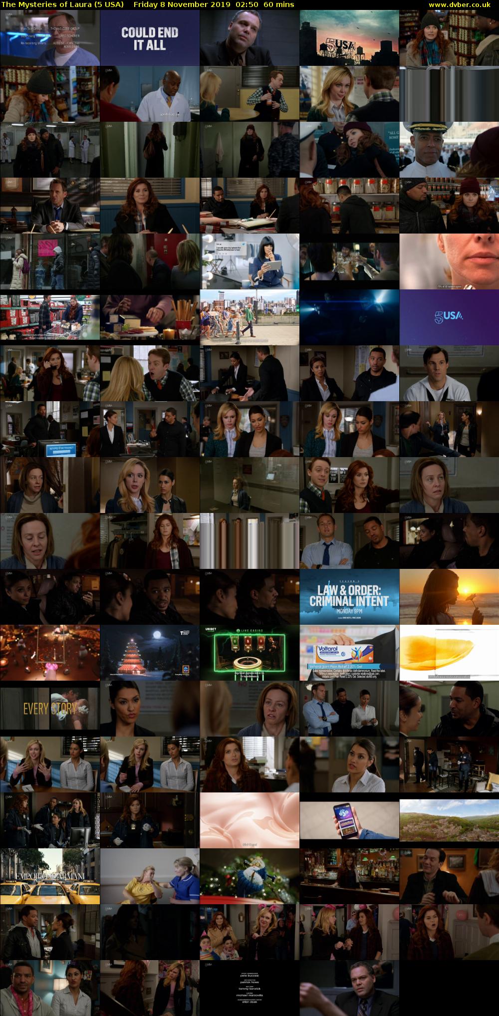 The Mysteries of Laura (5 USA) Friday 8 November 2019 02:50 - 03:50