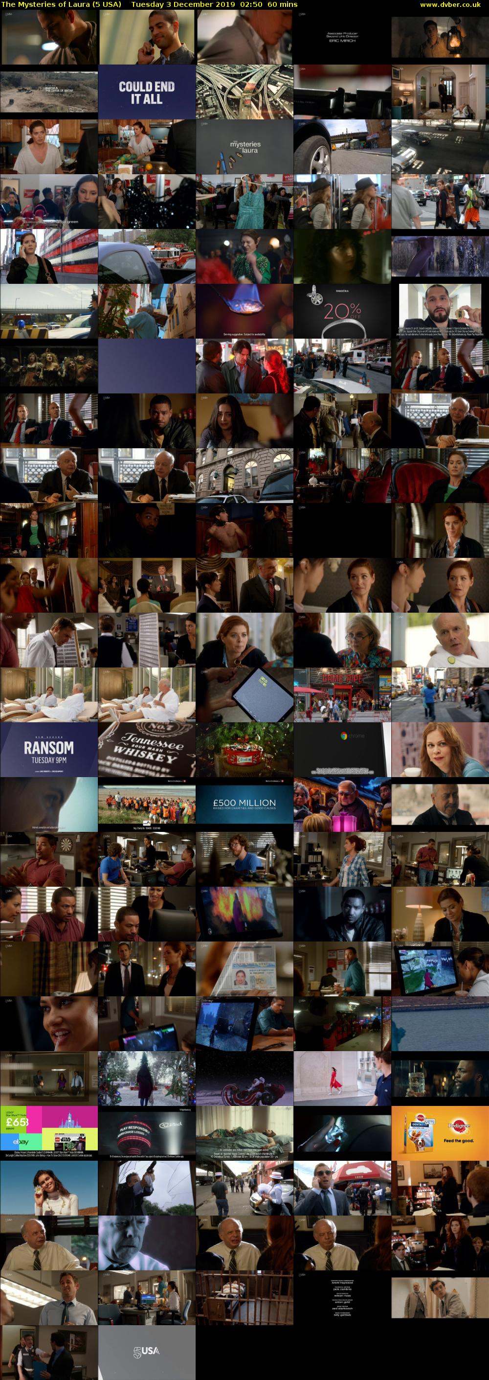 The Mysteries of Laura (5 USA) Tuesday 3 December 2019 02:50 - 03:50