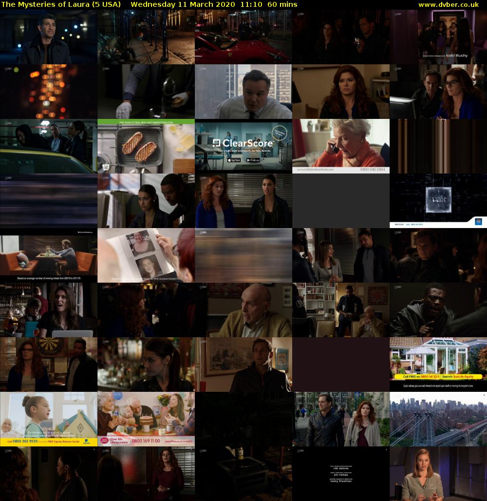 The Mysteries of Laura (5 USA) Wednesday 11 March 2020 11:10 - 12:10