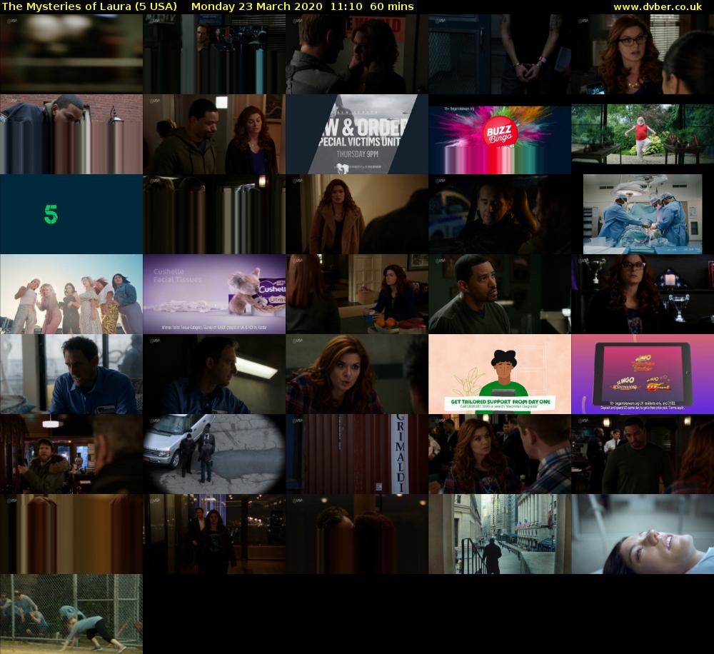 The Mysteries of Laura (5 USA) Monday 23 March 2020 11:10 - 12:10