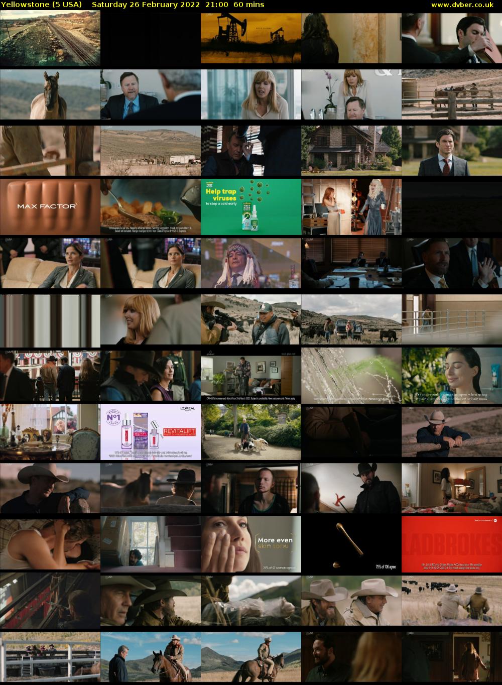 Yellowstone (5 USA) Saturday 26 February 2022 21:00 - 22:00