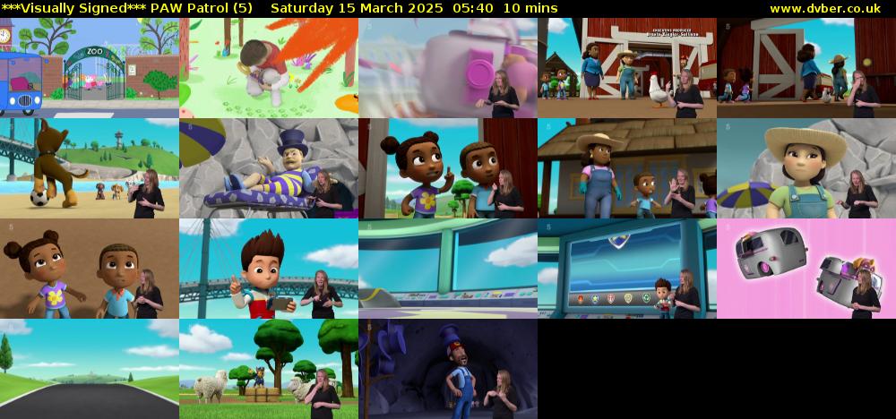 ***Visually Signed*** PAW Patrol (5) Saturday 15 March 2025 05:40 - 05:50