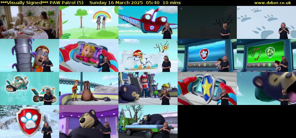 ***Visually Signed*** PAW Patrol (5) Sunday 16 March 2025 05:40 - 05:50