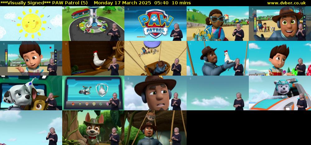 ***Visually Signed*** PAW Patrol (5) Monday 17 March 2025 05:40 - 05:50