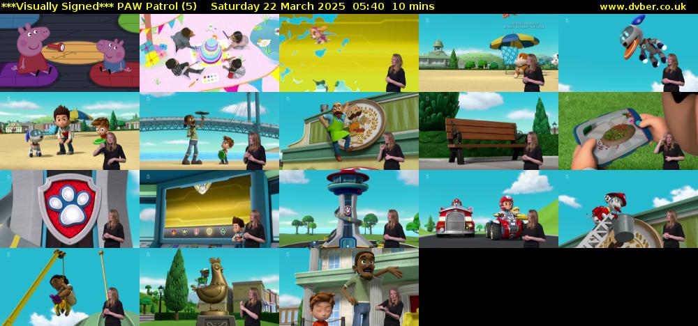 ***Visually Signed*** PAW Patrol (5) Saturday 22 March 2025 05:40 - 05:50