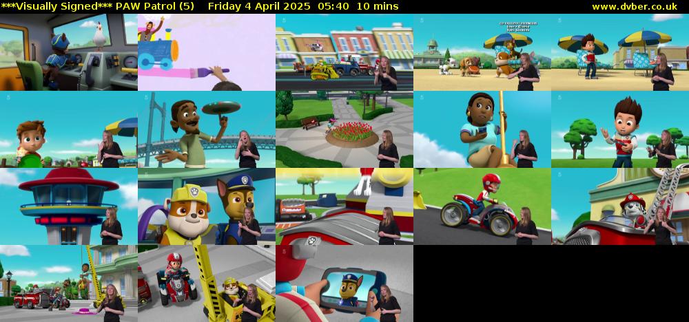***Visually Signed*** PAW Patrol (5) Friday 4 April 2025 05:40 - 05:50