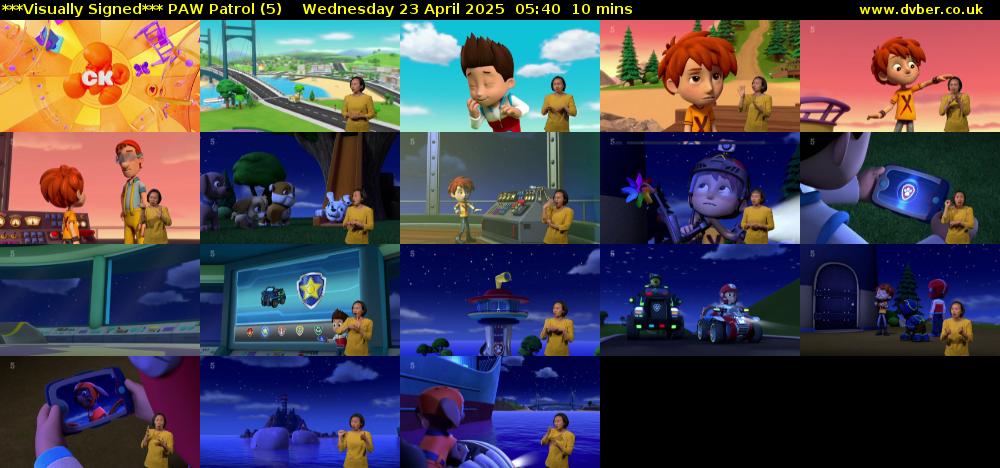 ***Visually Signed*** PAW Patrol (5) Wednesday 23 April 2025 05:40 - 05:50