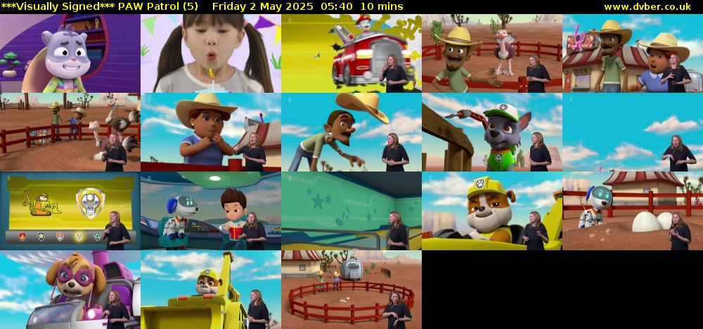 ***Visually Signed*** PAW Patrol (5) Friday 2 May 2025 05:40 - 05:50