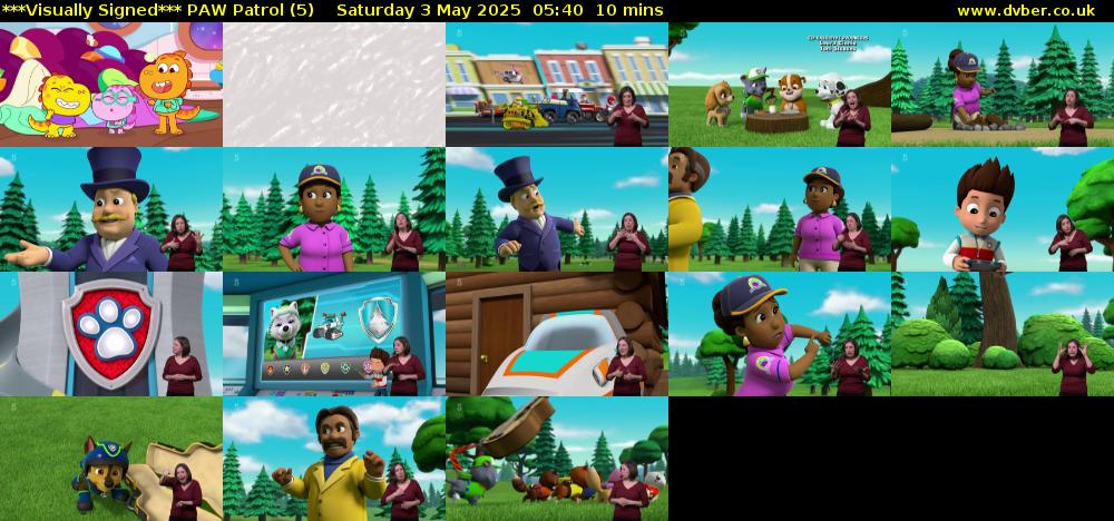 ***Visually Signed*** PAW Patrol (5) Saturday 3 May 2025 05:40 - 05:50
