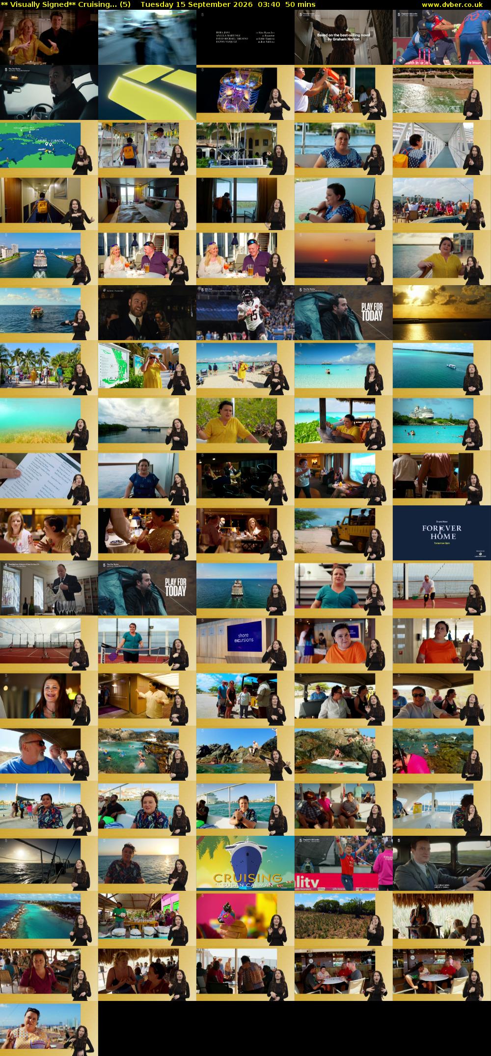 ** Visually Signed** Cruising... (5) Tuesday 15 September 2026 03:40 - 04:30