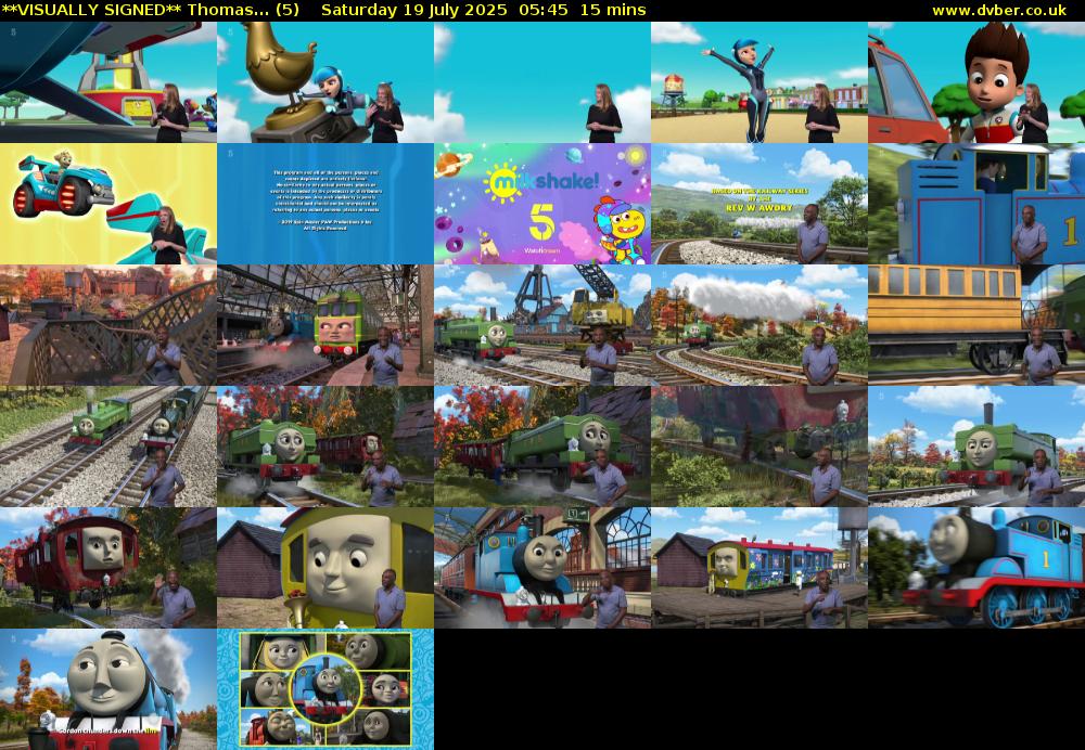 **VISUALLY SIGNED** Thomas... (5) Saturday 19 July 2025 05:45 - 06:00